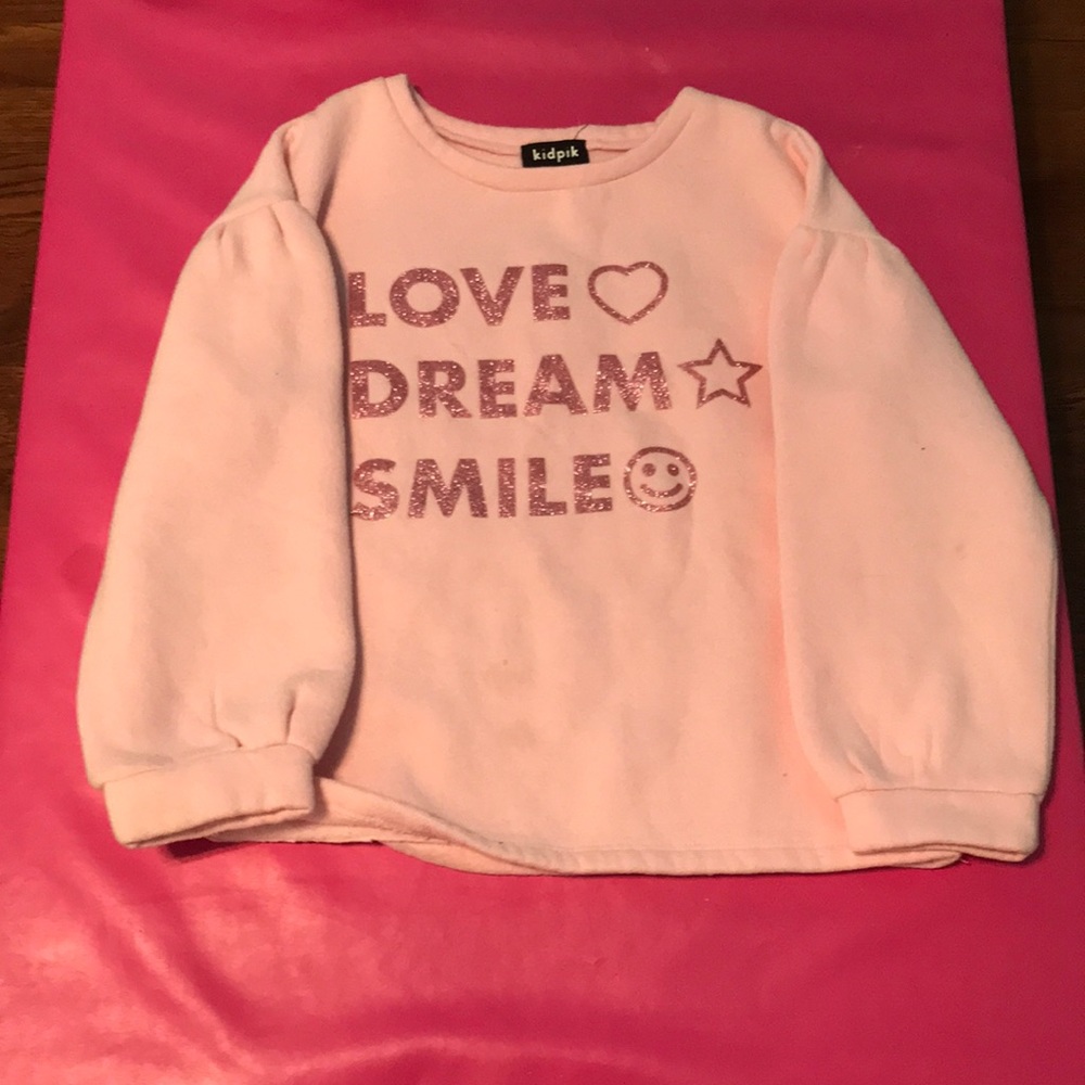Kidpik pink sweatshirt size 7/8 (S)